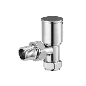 Válvulas de <span class=keywords><strong>radiador</strong></span> en ángulo modernas antracita cromadas para radiadores de toallas de baño - Product Image 4