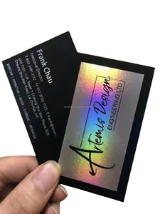 Custom Holographic Business Card Offset Printed with Laser Silver Finish Made From Art <b>Paper</b> Coated Cardboard for Packing Use - Product Image 2