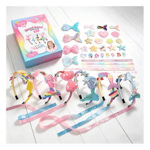Custom Girls Hair Hoop Making <b>Pack</b> DIY Star Crown <b>Stickers</b> Crystal Ribbon Art Supplies Birthday Present Toy Set - Product Image 6