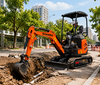 Mini-excavatrice sur chenilles 1,5T 1,8T 2T 2,5T 3T – Vente directe usine pour construction, agriculture, jardinage – Garantie
