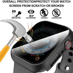 Protector de pantalla de vidrio templado antiarañazos para Apple <span class=keywords><strong>Iwatch</strong></span> S10 42/46mm PC Glass case - Product Image 4
