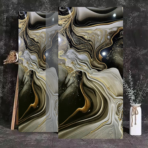 Carrelage <span class=keywords><strong>en</strong></span> marbre noir et or, veines dorées, 600x1200mm, 10mm d'épaisseur, impression jet d'encre haute définition, carrelage mural et de sol <span class=keywords><strong>en</strong></span> porcelaine de luxe, imperméable - Product Image 4