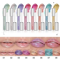 Cosmétiques véganes de couleur personnalisée, maquillage pour les lèvres avec paillettes brillantes, label privé, gloss à lèvres liquide duochrome multichrome