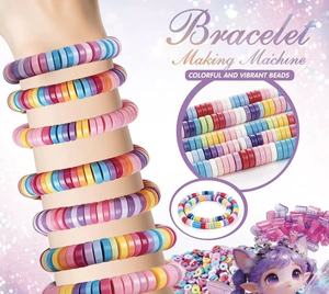 Máquina para Hacer Pulseras de Cuentas de Arcoíris, Juguete de Manualidades de Joyería para Niños, Organizador de Cuentas Morado para Niñas - Product Image 3