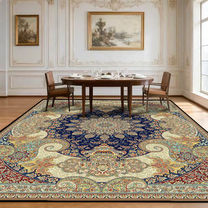 Tapis de restaurant vintage antidérapant personnalisé pour salon, salle à manger, tapis lavable en machine, grand tapis moelleux bleu pour <span class=keywords><strong>chambre</strong></span> à coucher - Product Image 4
