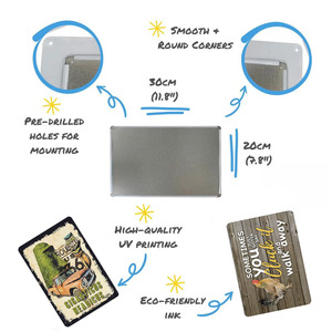 Placa Decorativa Impresa en UV con Diseño de <span class=keywords><strong>Bambi</strong></span>, Patriótica, para Halloween, Decoración de Pared, Letrero Metálico - Product Image 5
