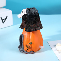 Décoration d'aquarium en résine en forme de maison fantôme de citrouille d'Halloween, abri-caverne pour poissons, ornement pour aquarium et terrarium de reptiles