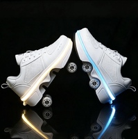 Chaussures de roller 2-en-1 de haute qualité avec design Liekick, baskets de skate convertibles à lumière LED rétractable pour le patinage en extérieur