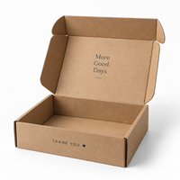 Échantillon Gratuit Vente en Gros Boîte en Carton Ondulé Kraft Marron Taille Personnalisée Légère pour Expédition et Envoi Aérien