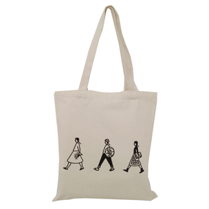 Bolsa de Lona Japonesa de Bajo Precio, Versátil, para Llevar al Hombro o Cruzada, con Bonito Estampado, Bolso Escolar, Color Blanco Puro, para Compras - Product Image 1