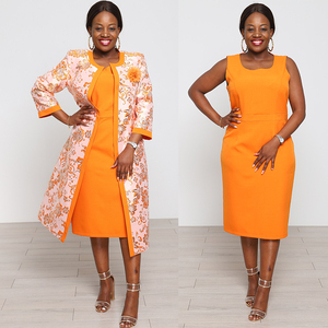 Robe turque pour femmes, ensemble africain maxi deux pièces, jupe et veste, robe d'église pour femmes d'âge moyen, pour occasions spéciales - Product Image 1