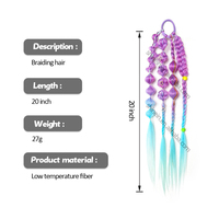 Extensions de cheveux tressées torsadées faites à la main de 20 pouces, pré-étirées, colorées, pour queue de cheval, style crochet – Vente chaude