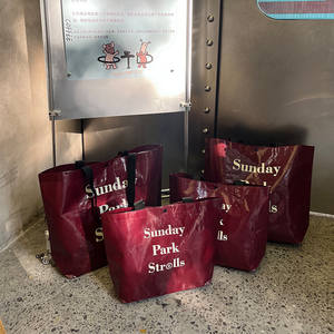 Bolsa de Compras Tejida Grande para Mujer, con Logotipo Impreso, Bolsa de Supermercado Tejida, Bolsa de Mano para Uso Diario - Product Image 4