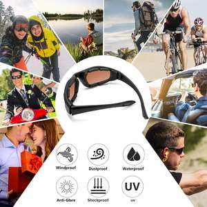 Gafas de Sol para Motocicleta con Protección UV, Antipolvo y Antiviento, con Acolchado, para Actividades al Aire Libre - Product Image 5
