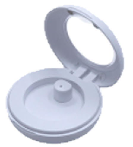 05 Étui de chargement rond à couvercle transparent - Type magnétique