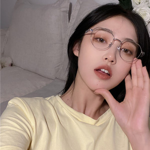 แว่นตากรอบกลมสไตล์เกาหลี Xsy รุ่น 8028 สำหรับผู้หญิง ป้องกันแสงสีฟ้า ไม่ใช่แว่นสายตา สำหรับใส่ทุกวัน - Product Image 4