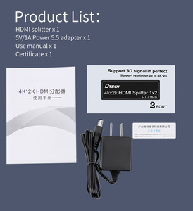DTECH haute définition 4K HDMI splitter 1x2 1080P @ 60Hz 4K x 2K @ 30Hz <span class=keywords><strong>DTS</strong></span>/DOLBY-<span class=keywords><strong>AC3</strong></span>/DSD/<span class=keywords><strong>HD</strong></span>(HBR) vidéo audio splitter - Product Image 6