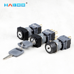 مفتاح تبديل مفتاح IP65 بـ 16 ، 3 موضع مع مفتاحين مزلاج إلكتروني 2no2nc مفتاح قفل زر ضغط - Product Image 1