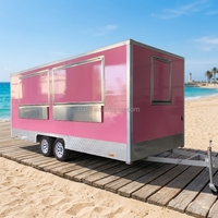Remorque alimentaire de qualité commerciale avec cuisine entièrement équipée pour les vendeurs de nourriture de rue, construction en panneaux composites
