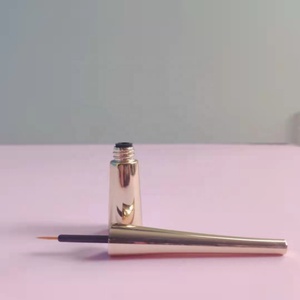 4.5ml Wadah Kosmetik Plastik Kosong Kustom Bentuk Bulat Ramping Tabung Eyeliner Transparan Lapisan Emas Kemasan Dengan Aplikator - Product Image 3