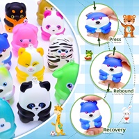 Jouets Squishy Animaux Mignons 24 Pièces, Jouets Sensoriels Souples à Presser, Animaux en Capsule Anti-Stress, Remplisseurs de Sacs Cadeaux, Cadeaux de Fête