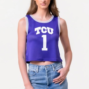 Maillot <span class=keywords><strong>de</strong></span> basketball court pour <span class=keywords><strong>femme</strong></span> grande taille, respirant en maille, avec nom et numéro d'équipe personnalisés, vente en gros OEM - Product Image 5