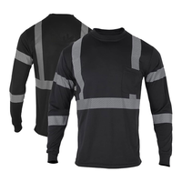 Chemises de travail haute visibilité pour hommes, uniformes de travail fluorescents en polyester à rayures réfléchissantes