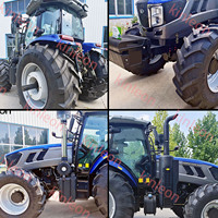 Tractor Agrícola KINLEON 4WD con Implementos, Motor Diésel de Alta Eficiencia de 50-200HP, Certificado CE para Uso en Granjas, Huertos y Jardines