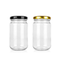 Pot en verre de 220 ml avec couvercle à vis scellé et logo imprimé, idéal pour confiture, sauce, pouding, nid d'oiseau et beurre de cacahuète pour aliments en conserve