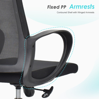 Milieu Du Dos Support Lombaire Fauteuil Visiteur Personnel De Travail Exécutif Ergonomique Chaise De Bureau