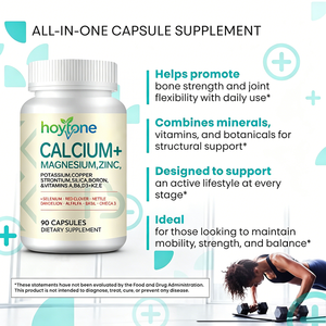 Capsules de calcium, magnésium et zinc en marque privée OEM avec vitamines <span class=keywords><strong>A</strong></span>, <span class=keywords><strong>D3</strong></span>, <span class=keywords><strong>K2</strong></span>, B6, E pour la force osseuse, le soutien musculaire et immunitaire - Product Image 5