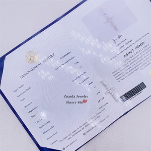 Siap kirim Gra bersertifikat <span class=keywords><strong>10k</strong></span> emas padat kuning emas putih emas Moissanite liontin silang 3mm - Product Image 5