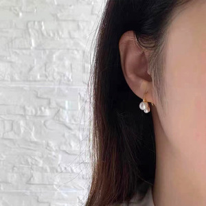 Accesorios de Plata S925 para Perlas DIY, Soporte Vacío para Pendientes de Doble Perla con Cuentas de 6-8mm, 21689 - Pendientes de Joyería de Plata Premium - Product Image 4