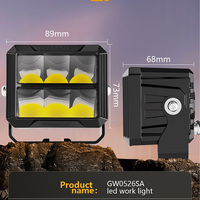Auto-Zubehör 4-Zoll 30W LED-Arbeitsleuchte Seitenstrahler Weiß-Amber Stroboskop-Lampen für Autos ATV Nachrüstungen Aluminium