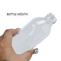 Bouteille en plastique transparente de 250 ml (8 oz) avec logo personnalisé, vide, pour shampoing, après-shampoing, lotion corporelle, savon liquide pour les mains, avec bouchon pompe doré