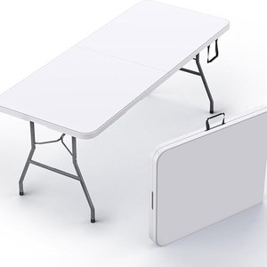 6ft Outdoor <b>Folding</b> <b>Table</b> Portable HDPE <b>Plastic</b> Camping <b>Table</b> for Picnic Banquet Stalls Multi-purpose Outdoor <b>Folding</b> <b>Table</b> - Product Image 1