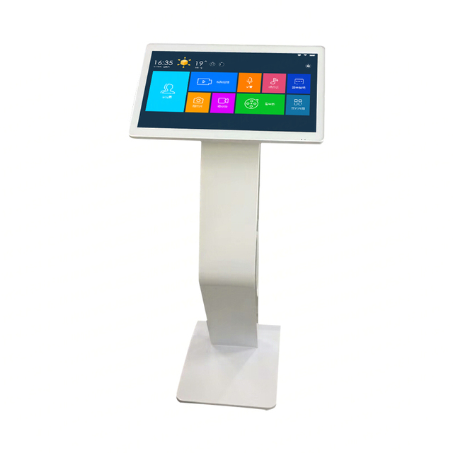 Interactive Whiteboard Touch Kiosk with Floor Stand Multi-Size 32 43 49 55 65 Android/Windows OS for Retail Bank Commercial Use