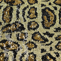 Offre Spéciale 3D mode paillettes perle broderie tissu 3mm imprimé léopard point maille pour filles robes et sacs pour mariage