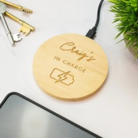Chargeur sans fil personnalisé haute performance en bois pour cadeaux d'entreprise