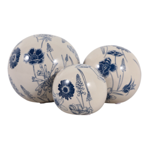 Orbe Floreali Decorative in Ceramica Stoneware per Casa, Bagno, Ufficio, Soggiorno, Esposizione su Scaffale, Design Floreale Boho - Product Image 4
