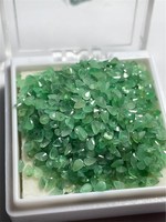 Pierre précieuse en forme de goutte d'émeraude naturelle Pierre d'émeraude taillée en poire Pierre à facettes en vrac pour sertissage de bijoux Émeraude