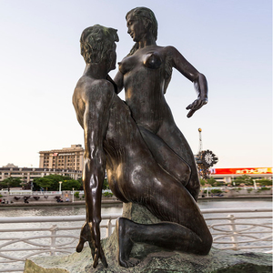 Professional supply life size bronze nude woman and man statue - Product Image 5