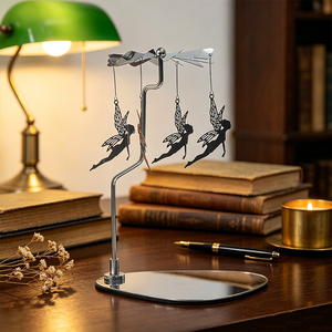 Portacandele Rotante per Aromaterapia, Supporto per Candele Tealight in Metallo di Alta Qualità, Ornamento Personalizzato per la Casa - Product Image 5