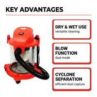 Aspirateur industriel électrique 1000W sans sac, cyclonique, pour nettoyage de tapis d'hôtel et domestique