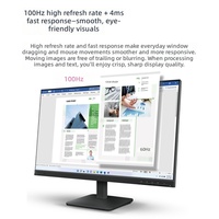 Monitor Lenovo L24-4e 23,8 inci FHD 100Hz dengan Gamut Warna Tinggi dan Tiga Sisi Tanpa Bingkai untuk Kantor dan Rumah