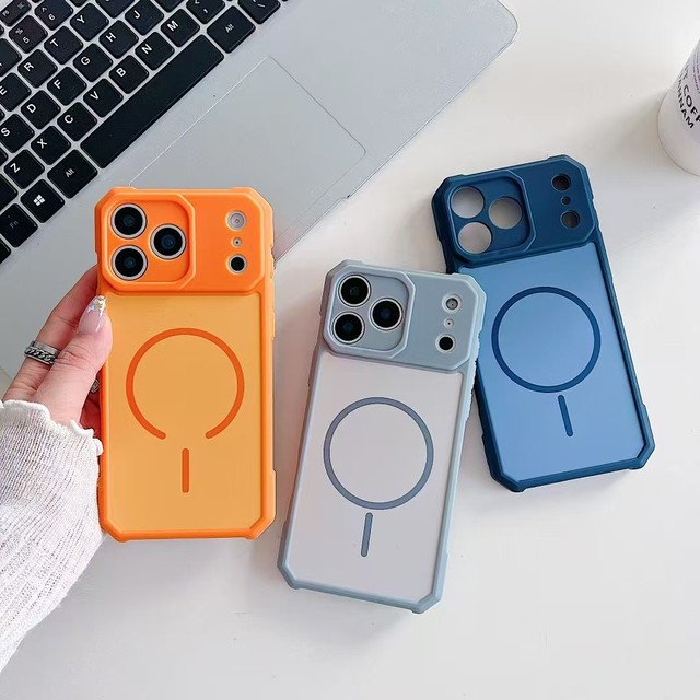 2026 New Design Luxury 2-in-1 TPU+PC Mobile Phone Case for 17 Pro Max 16 15 Waterproof Shockproof Anti-Fall Magnetic Back Cover