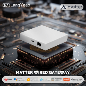 เกตเวย์บ้านอัจฉริยะ LangYeao, ฮับ Zigbee Thread Matter, ใช้งานร่วมกับ Apple HomeKit, Google <span class=keywords><strong>Alexa</strong></span>, แอป MOES Tuya, ควบคุมด้วยเสียง - Product Image 1