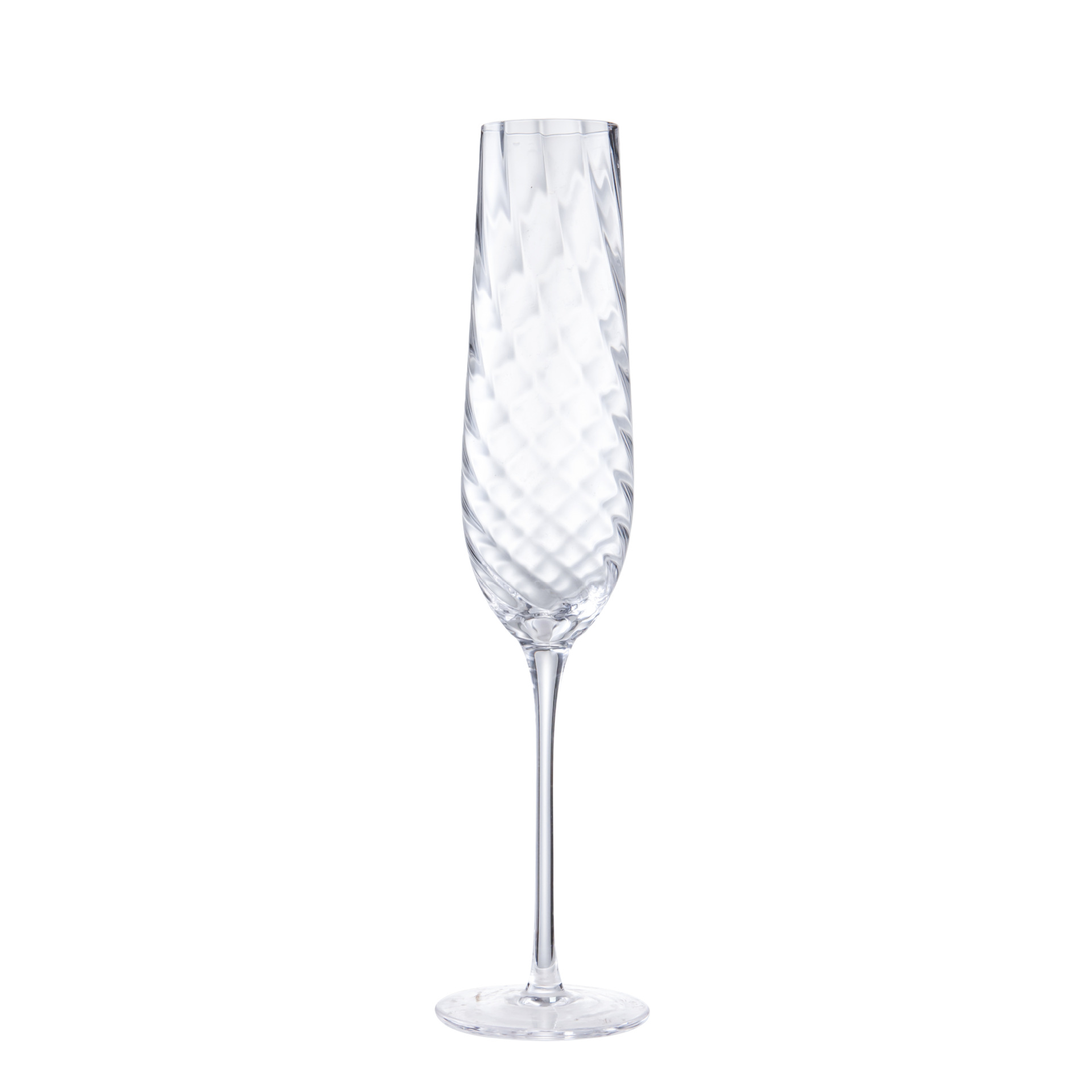 Verre à champagne transparent
