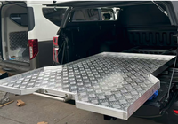 Plateforme de protection coulissante pour benne de pick-up TCAL, en alliage d'aluminium esthétique industriel, revêtement poudré, capacité de charge 500 kg
