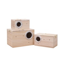 Boîte de nid de perroquet de haute qualité, boîte d'élevage en gros, Cage d'élevage d'oiseau canari, volière, boîte de nid pour cages d'oiseaux, maison en bois